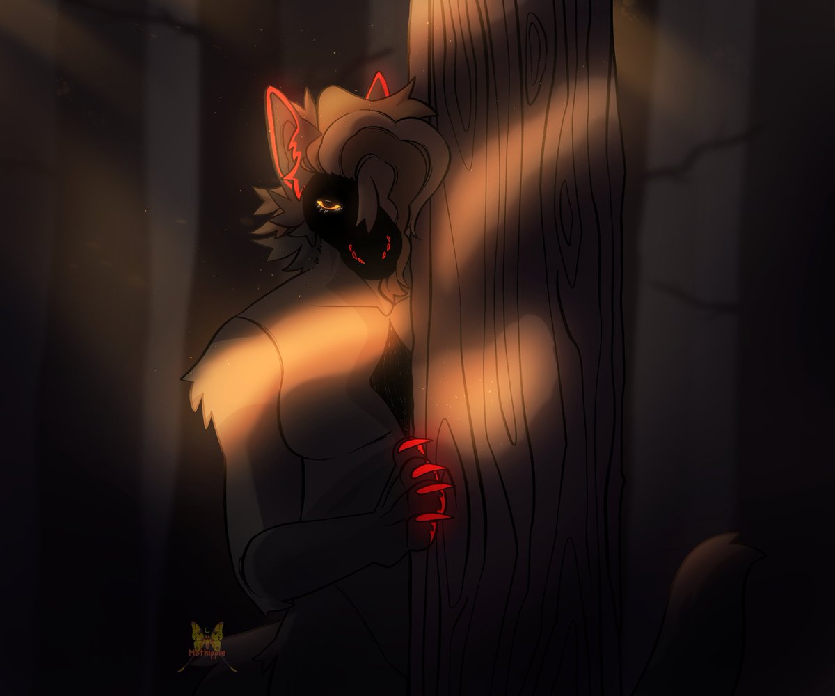 🐺When the dense fog of trees and decaying leaves is broken by the dappled like from the setting sun, then may see it 🐺