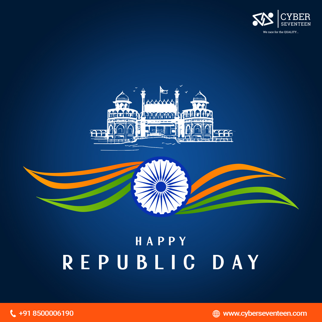 CyberSeventeen's tweet photo. Happy #RepublicDay2024!

On this 75th #RepublicDay, we celebrate the values of unity, diversity, and progress that define our great nation. At #C17, we are proud to contribute to India's #digital growth and innovation. Wishing everyone a day filled with #pride and #patriotism! https://t.co/vXXMUDDyx1