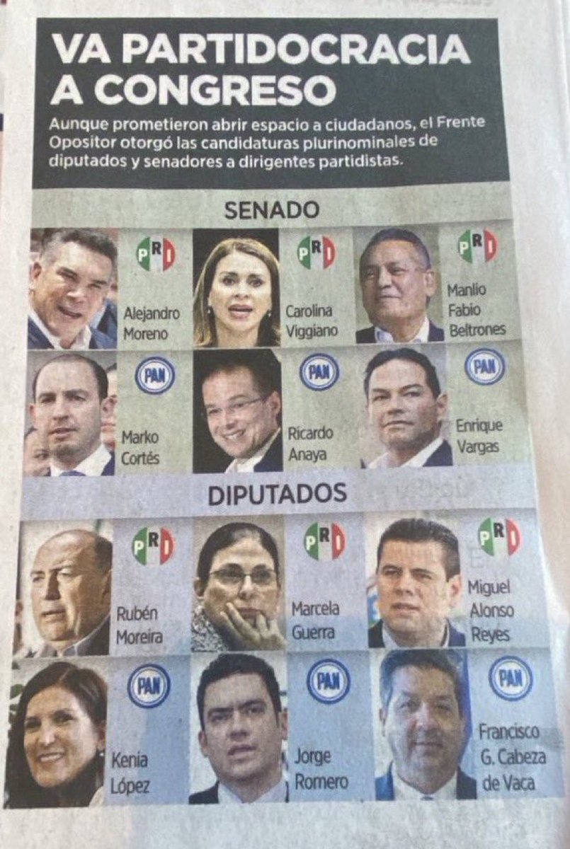 Al PRIAN se le olvida que el Fuero Constitucional se estableció para diputados y senadores como una medida de protegerlos por su activismo político y el libre sentido de sus votos.
¿Qué acaso ahora creen que es para proteger criminales?