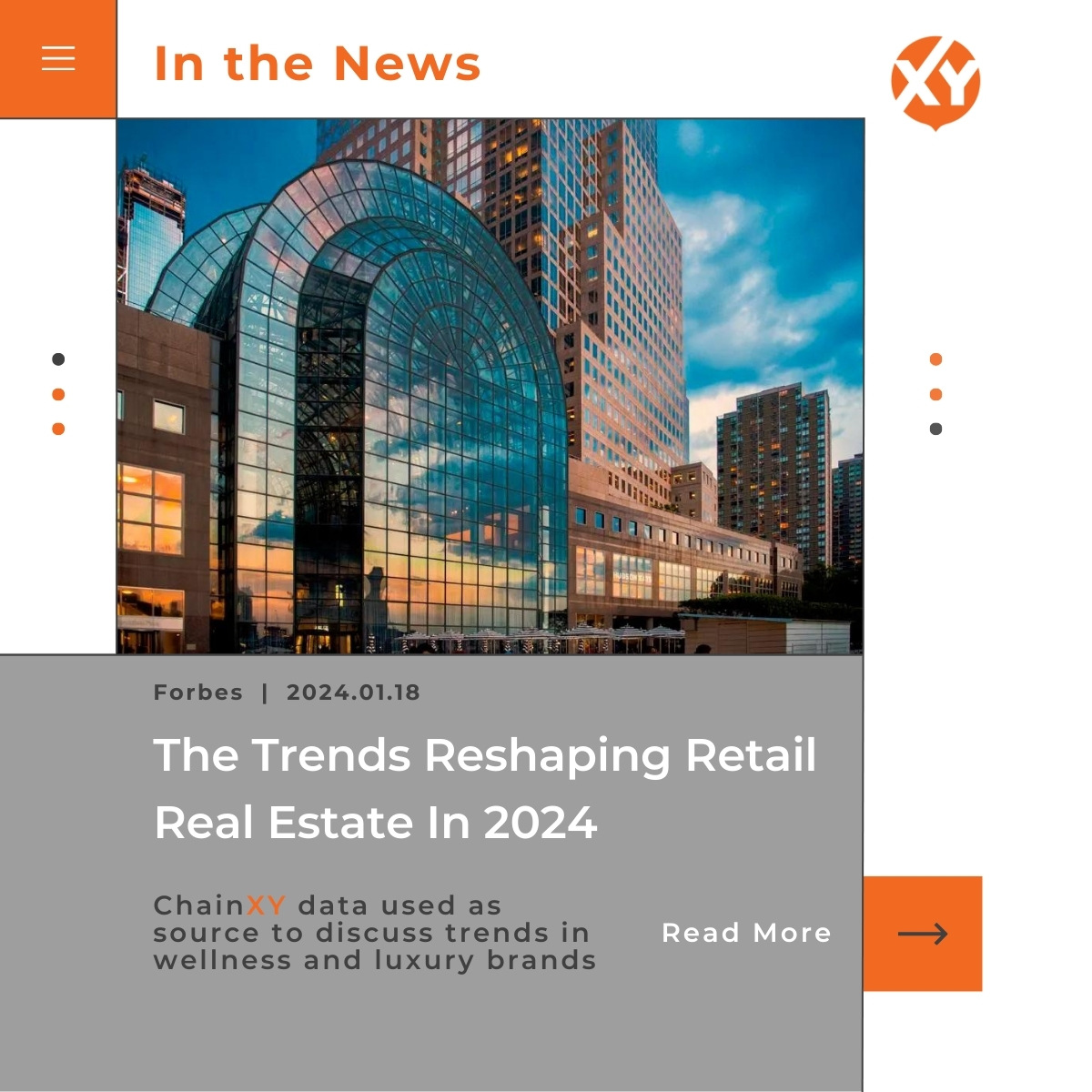 ChainXYData's tweet photo. @Forbes' Brin Snelling latest article uses our data on wellness and luxury store openings to explore trends in retail real estate.

We're in good company with sources like @McKinsey and @Brkfldproprtl.

Know MORE about this and more for 2024.
👇
https://t.co/nj4gV5kXqM

#retail https://t.co/AJnhFBMYrK