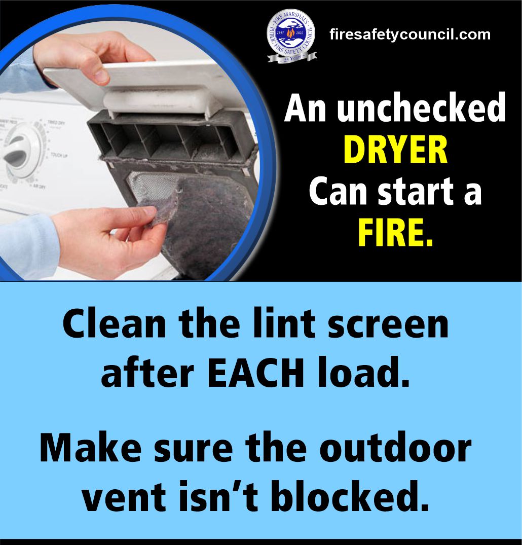Don't let your dryer start a fire! With snow and ice piling up outside, it's important to be vigilant and make sure your dryer vent is not blocked. And don't forget to clean out the lint screen after every load! #Firesafefridays #fmpfsc