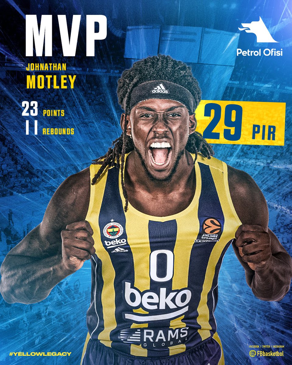 MVP MVP MVP! 🔥 👉 Johnathan Motley! 👏 #YellowLegacy #BugündenYarınaHazır