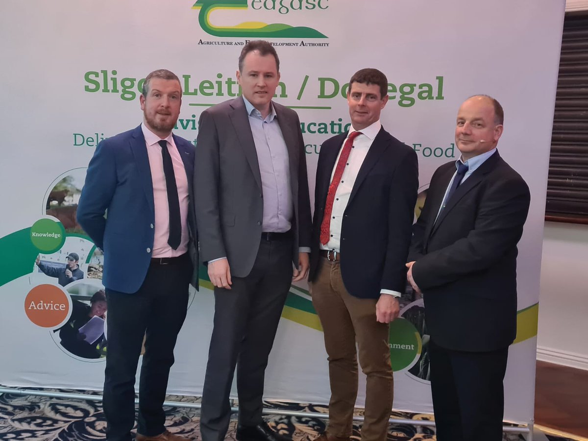 McConalogue's tweet photo. Delighted to address the @Teagasc National Sheep Conference at the Clanree Hotel, Letterkenny. I'm doing my best to support the sheep sector, which is a key anchor of the farming sector. Thanks to Tom Curran, Michael Gottstein &amp; James Keane for organising. https://t.co/dPJKZSU1hx