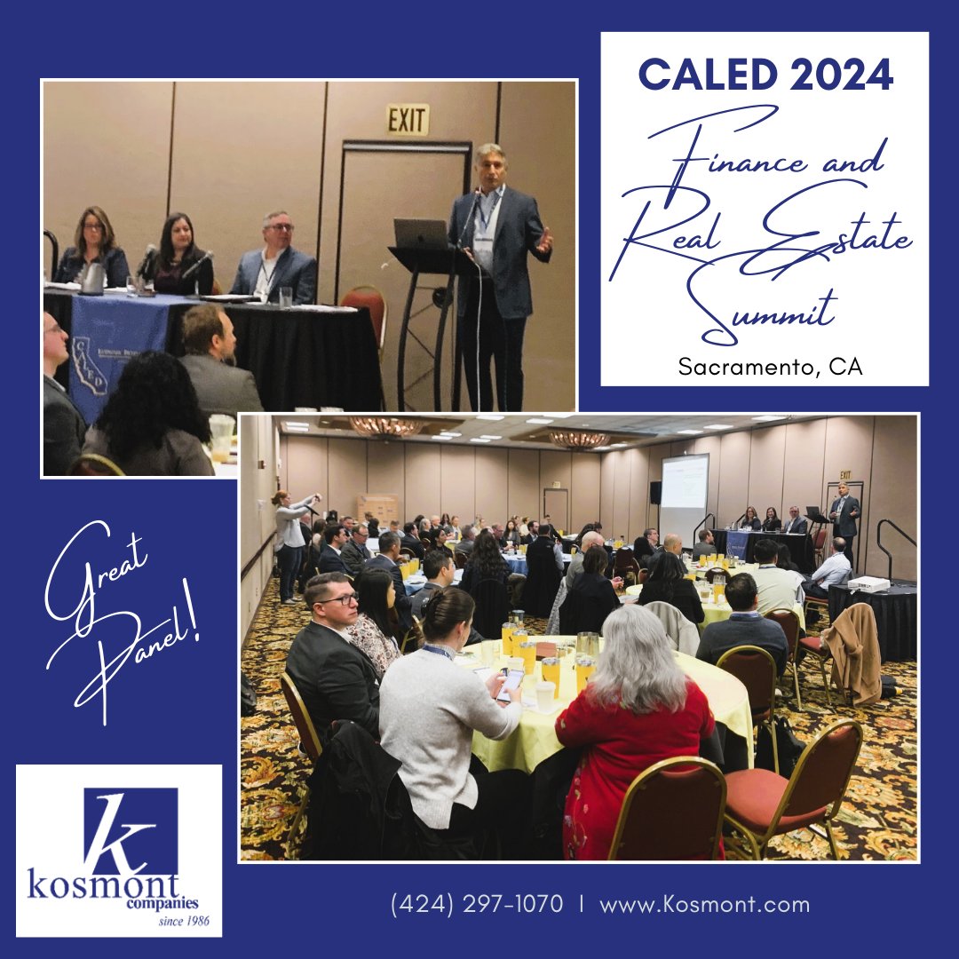 Larry J. Kosmont, #Kosmont Chairman &amp; CEO set the stage as moderator during the opening panel “Filling the Gaps" at the #CALED 2024 Finance &amp; Real Estate Summit in Sacramento. Thank you to CALED for hosting a great event with knowledgeable panelists for a dynamic discussion!