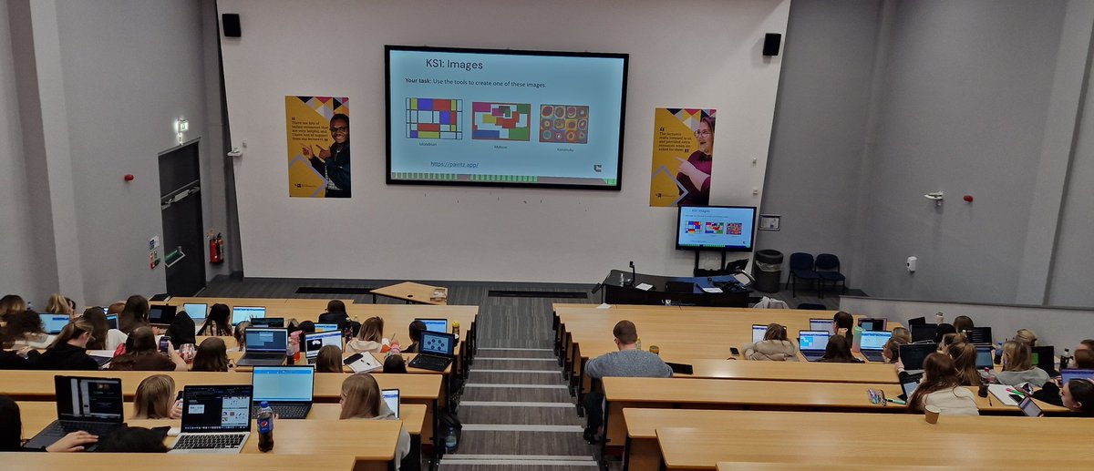 Great session @wlv_uni today introducing the first year primary teacher trainees to the wonderful world of computing 🖥 😀 @WeAreComputing @BCComputingHub