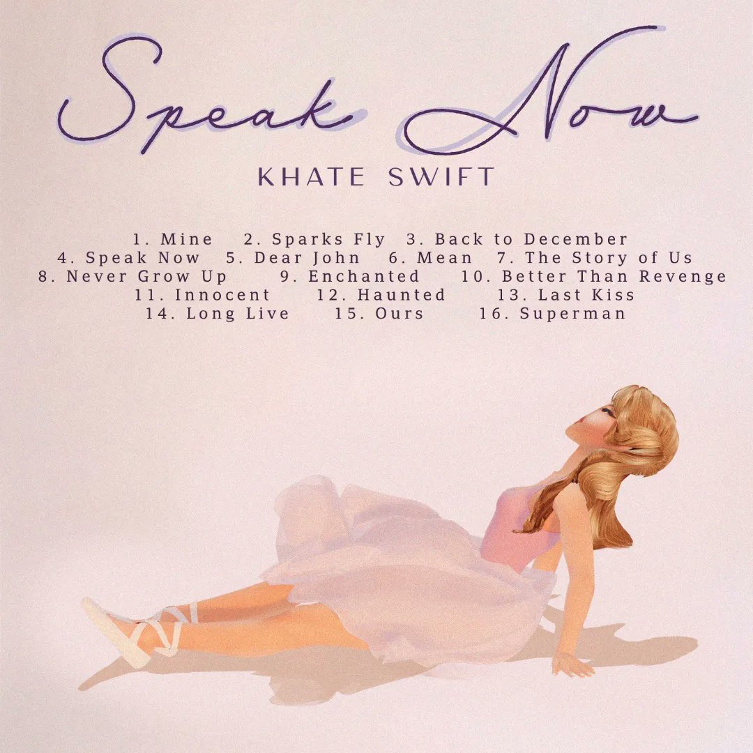 CallMeKhateS's tweet photo. Discover ✨magic✨ and love in my new musical album...it will take you on an exciting, melancholic journey, in simple words a roller coaster of emotions💜...along with the lyrics and melodies that will touch your heart.
" Speak Now" is available right now on all digital platforms https://t.co/i3QcSSnWCY