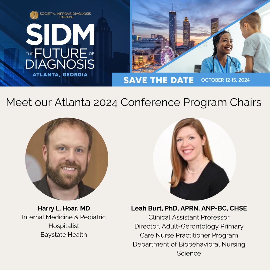 Excited for #Atlanta2024? 🎉 Meet our stellar Program Chairs leading the charge! 🌟 Get ready for an unforgettable conference experience! #MeetTheChairs #ImproveDx #SIDMAtlanta2024