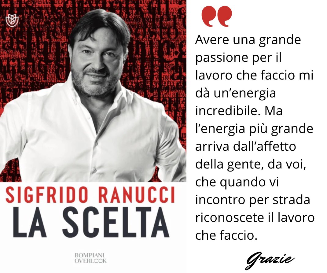 📕 #comingsoon2024 👉  “La Scelta” edito da Bompiani in tutte le librerie e online dal 7 febbraio. 

#SigfridoRanucci #bompianieditore #libridaleggere #libri2024 #inchieste #giornalismodinchiesta #storiedivita @libribompiani