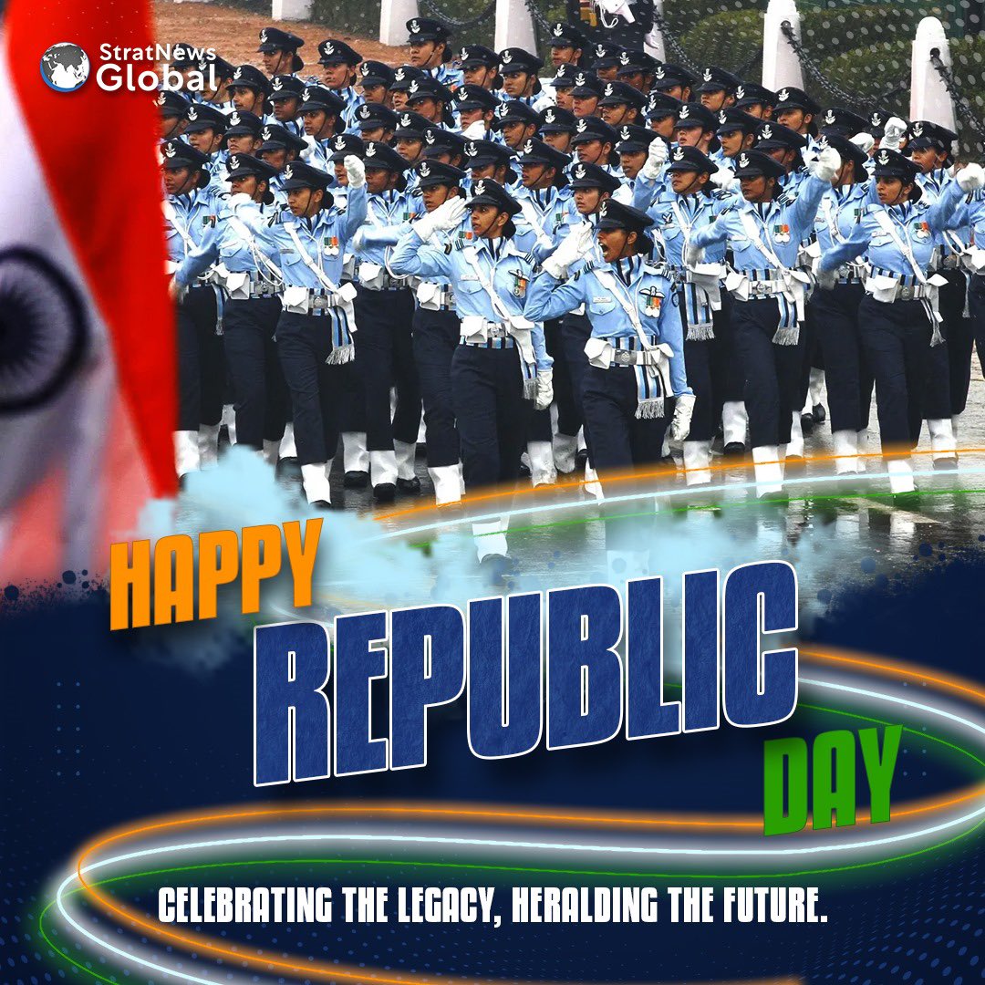 Team StratNews Global extends sincere wishes on #RepublicDay . 

May the spirit of fraternity guide us towards a future marked by progress, resilience, and shared prosperity.

#75thRepublicDay #India <a href="/narendramodi/">Narendra Modi</a> <a href="/rajnathsingh/">Rajnath Singh</a> <a href="/adgpi/">ADG PI - INDIAN ARMY</a> <a href="/indiannavy/">SpokespersonNavy</a> <a href="/IAF_MCC/">Indian Air Force</a>