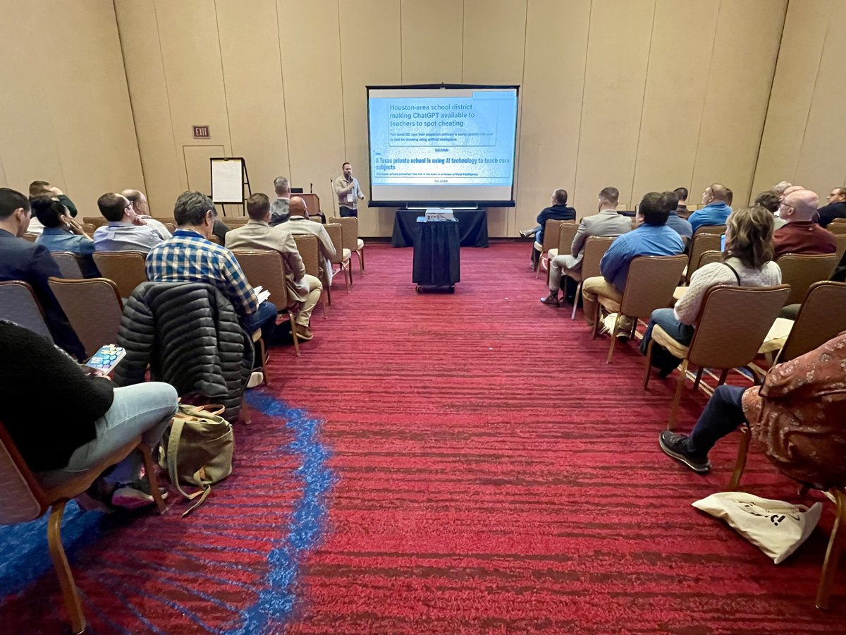 Thank you to everyone who attended my session this morning on AI in Education! It was a pleasure presenting to you all. I covered the steps districts should be taking to ensure AI is used responsibly and safely. 

#aiineducation #Techspo24 #ai  #edtech