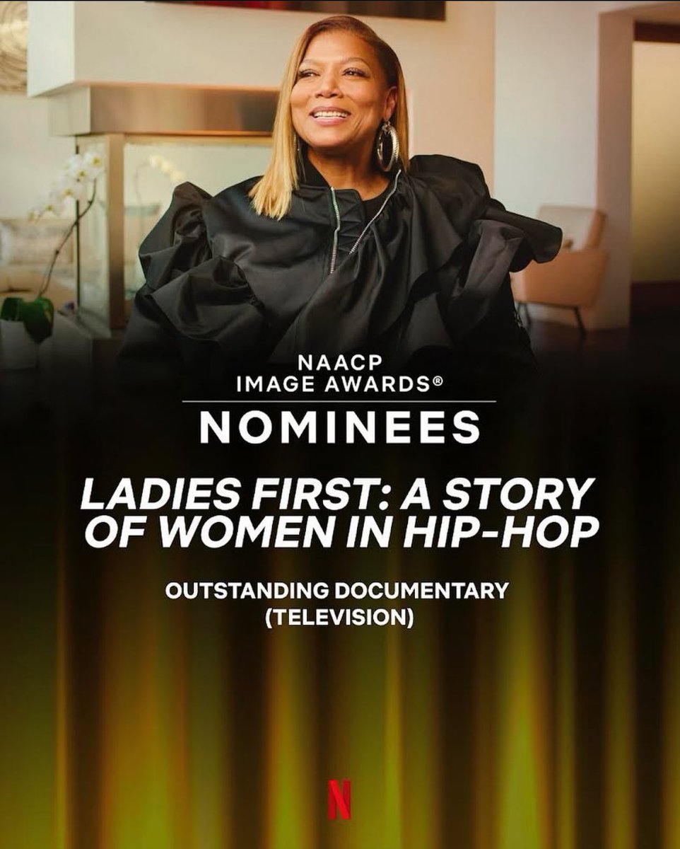 Beyond honored to be nominated for a @naacpimageaward for Outstanding Documentary (Television) for Ladies First: A Story of Women in Hip-Hop on @netflix Thank you @NAACP #LadiesFirst #NAACP #imageawards #coexecutiveproducer