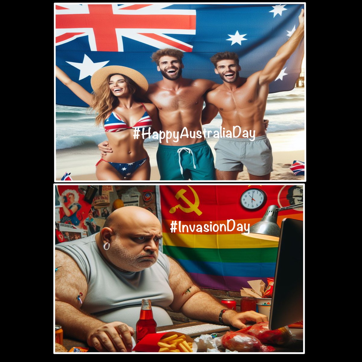 Which is your hastag ?

#HappyAustraliaDay 
#InvasionDay