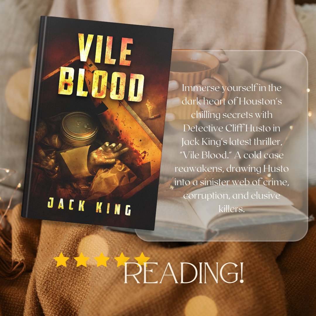 Prepare for a heart-pounding journey into the shadows as 'Vile Blood' delivers a gripping crime narrative in the electrifying Cliff Husto series.

𝐕𝐢𝐥𝐞 𝐁𝐥𝐨𝐨𝐝 by Jack King | amazon.com/dp/B0BZN5PDLW
#PageTurner #DetectiveFiction #mystery #suspensestories #readers #reading