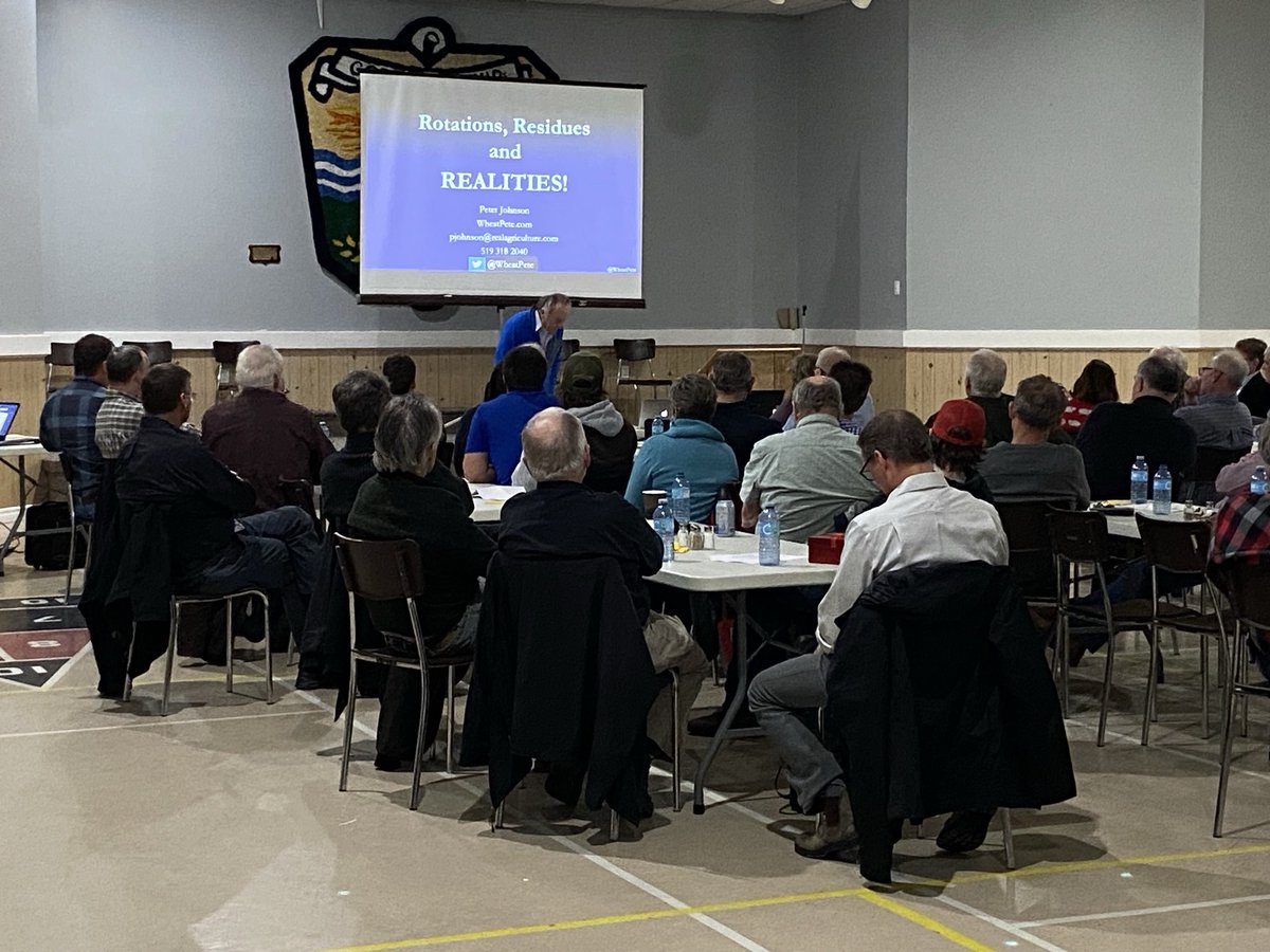 Great turnout at the Huron County Soil &amp; Crop AGM. Interesting report from Huronview Demo Farm on drainage. More water removed from tiles than precipitation received? Hum, interesting