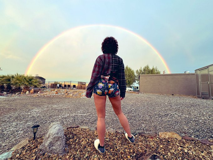Double rainbow 🫠 &amp; my Onion Booty 🫣😜♾️ #rahyndeejames https://t.co/0XI5OBaTtx<a href="/tag/rahyndeejames"class="tags">#rahyndeejames</a>