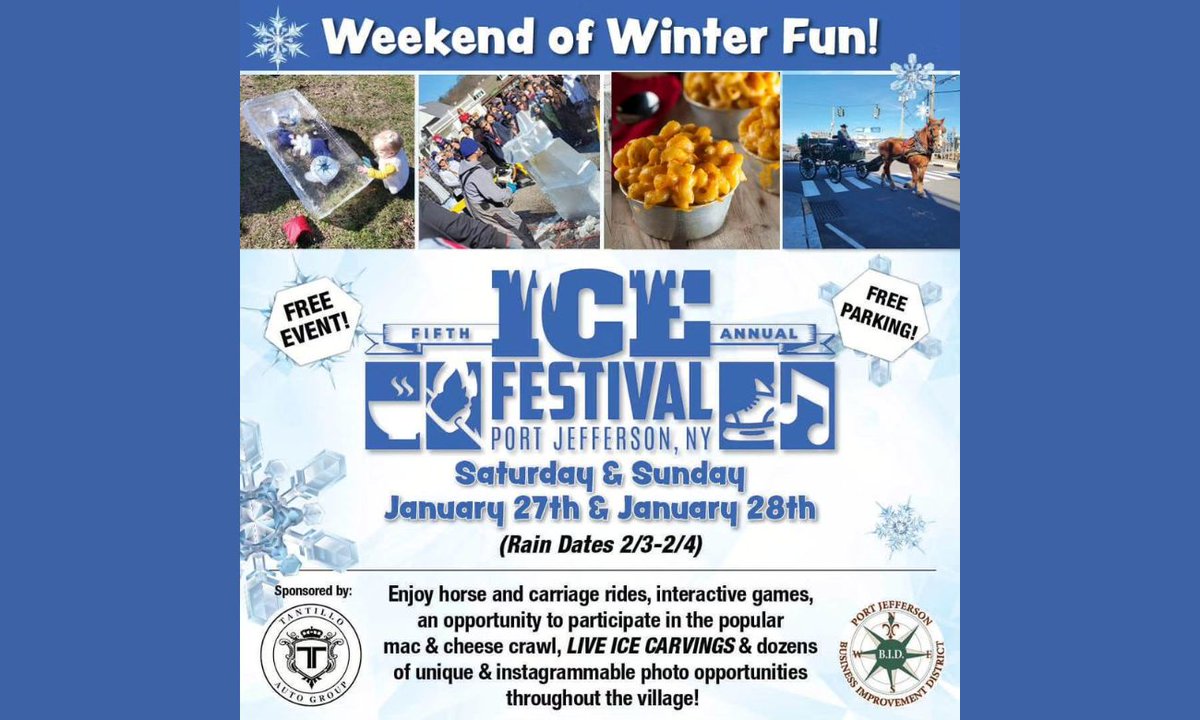 Looking forward to this weekend's Ice Festival in Port Jefferson Village! <a href="/stonybrooku/">Stony Brook University</a> and <a href="/StonyBrookMed/">Stony Brook Medicine</a> are proud to be sponsoring the event. And you won't want to miss the Stony Brook-themed ice thrones 
🧊📸🥶
calendar.stonybrook.edu/event/5th-annu…