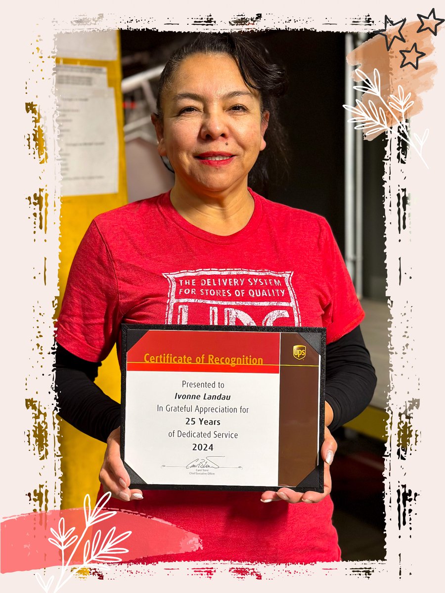 UPS ONTARIO INTERNATIONAL (@upswahcaintl) on Twitter photo Congratulations Ivonne Landau on another year of excellence! Your contributions make a real impact, and your 25 years of dedication is greatly appreciated. We’re happy you’re on our team. #UPSers #anniversary #Appreciation <a href="/CarolBTome/">Carol Tomé</a> Congratulations Ivonne Landau on another year of excellence! Your contributions make a real impact, and your 25 years of dedication is greatly appreciated. We’re happy you’re on our team. #UPSers #anniversary #Appreciation <a href="/CarolBTome/">Carol Tomé</a>