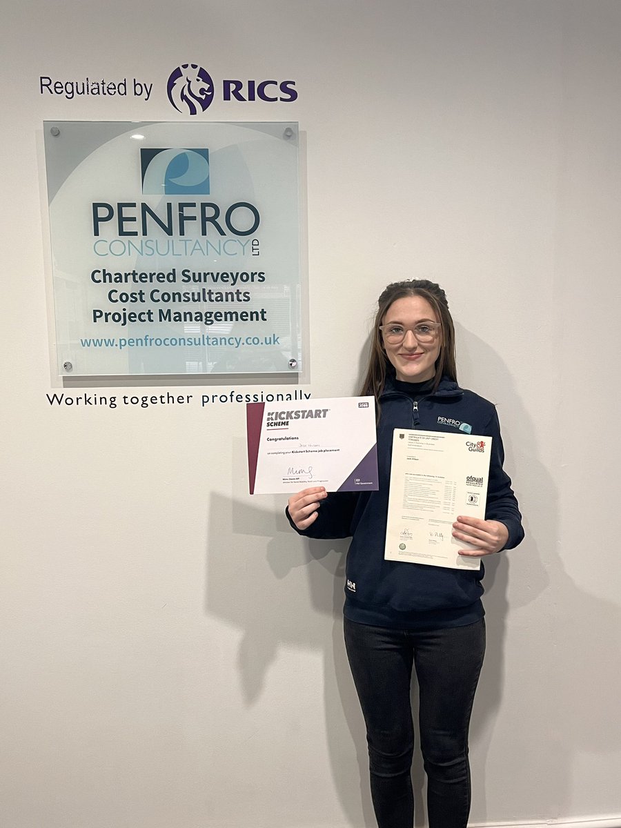 Congratulations to Jade Wilson who completed her apprenticeship in business administration. Jade joined us in March 2022 on the the @<a href="/WelshGovernment/">Welsh Government</a> Kickstart programme and then progressed onto an apprenticeship via @@PRPTraining which she completed this month.
Well done Jade!