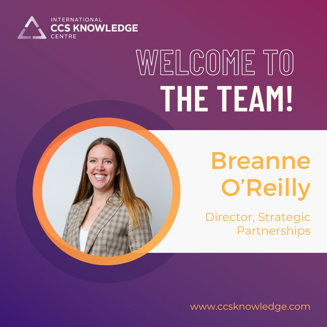 Delighted to welcome Breanne O'Reilly as our new Director of Strategic Partnerships at the Knowledge Centre. With expertise in advancing CCS solutions and a dedication to collaboration, she's the perfect addition. Welcome, Breanne!

Join us: ccsknowledge.com/about/careers

#NewHire #CCS