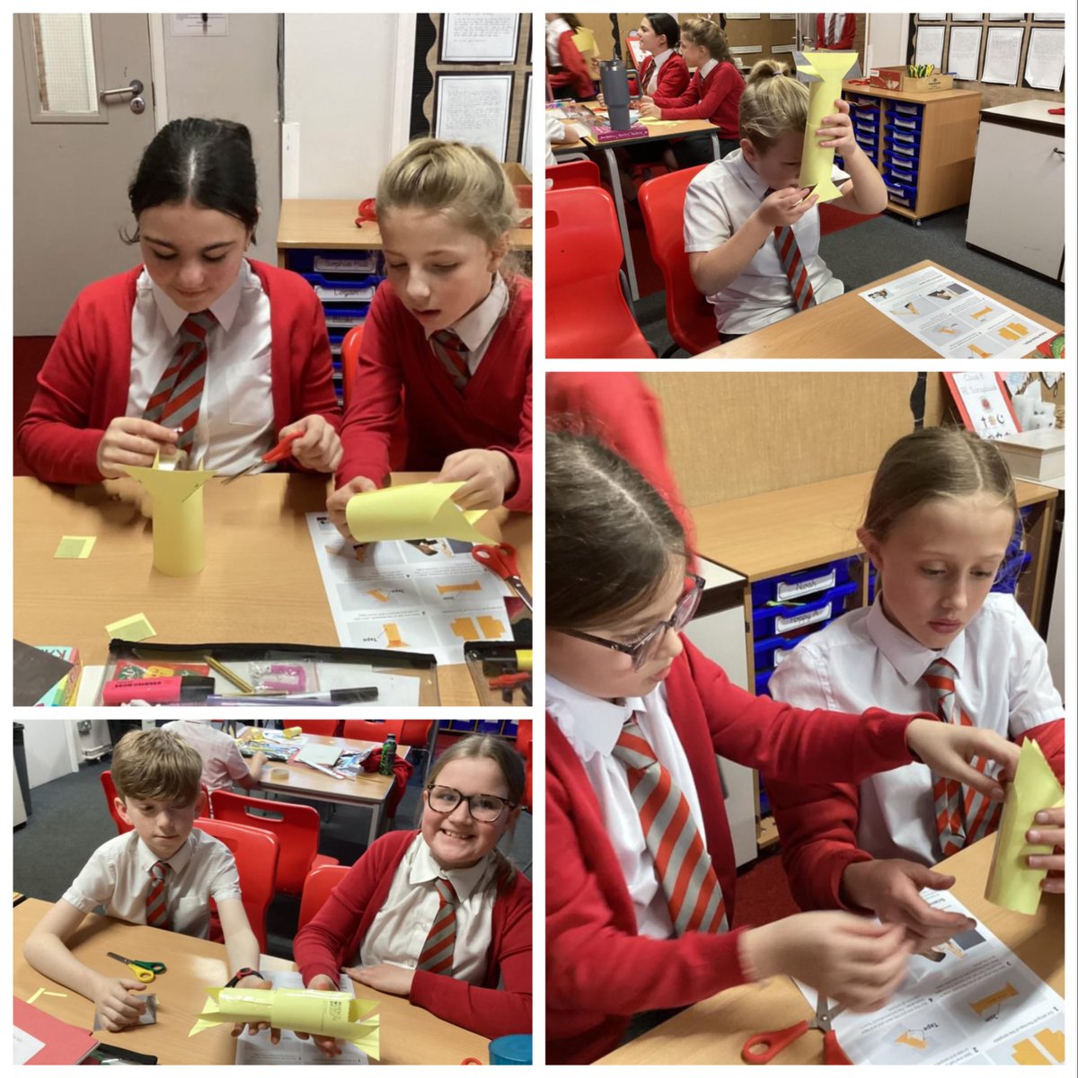 CeRainford's tweet photo. Year 5/6 (Class 8) have been busy in Science today. As part of their unit on light they have learned about reflection and how it can be used to help us to see 🧑‍🔬💡 https://t.co/mnrzfuQFJ4