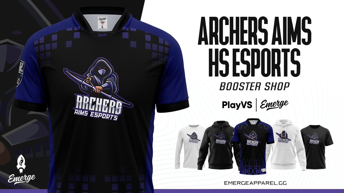 🏹🎯 BOOSTER SHOP LAUNCH 🎯🏹 We welcome @AimsUnm Archers #highschool #esports to the Emerge booster club program 🙌 Checkout their new gear and help them earn some cash back with every purchase 🤑 emergeapparel.gg/collections/ai…