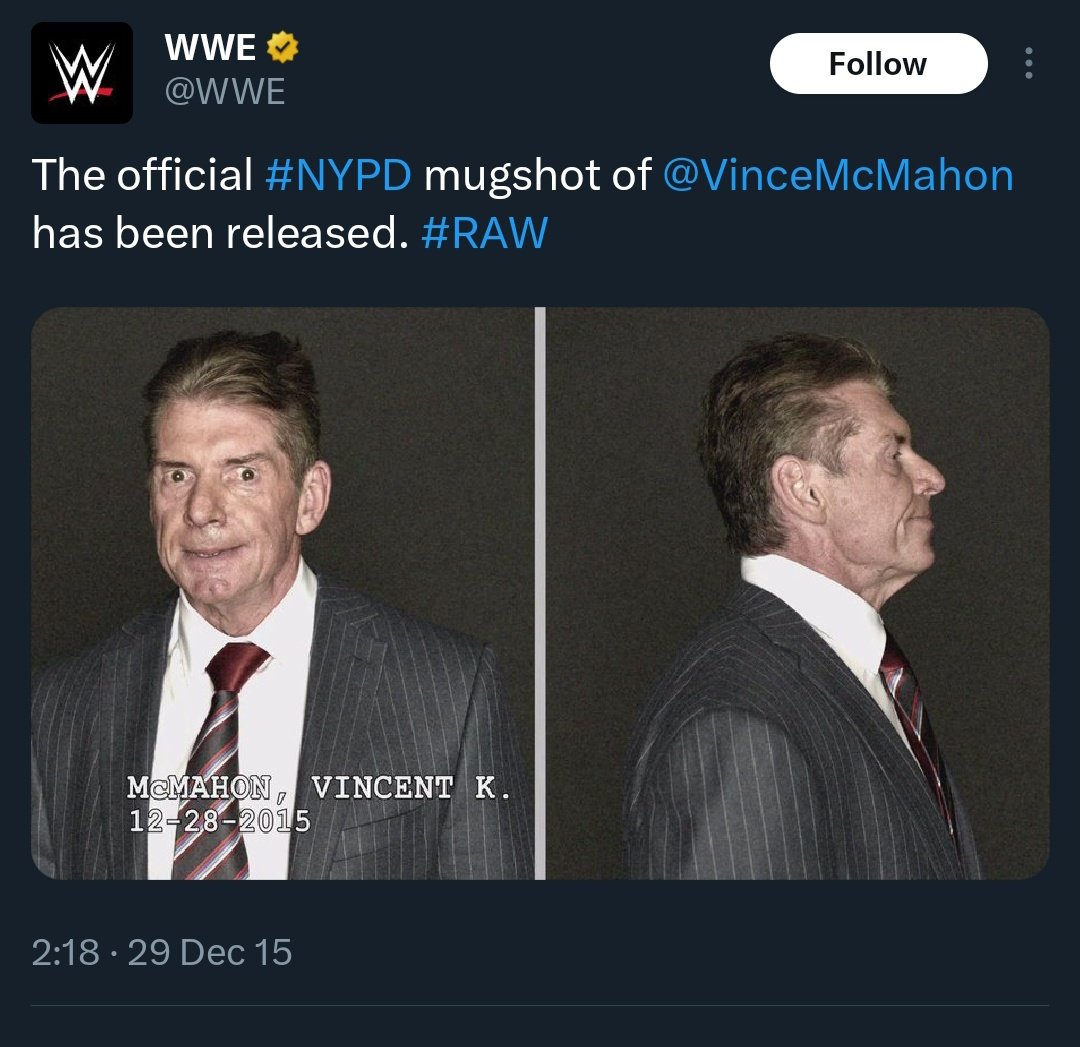 Fingers crossed #VinceMcMahon