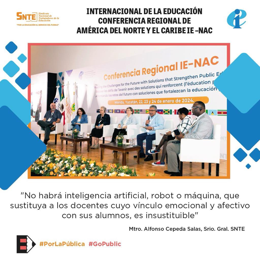 #PorLaPública ✏️
#GoPublic 📝

#NACConference ☑️
#SNTE 📚 @eduint 🌏 @intEducacion 🌎