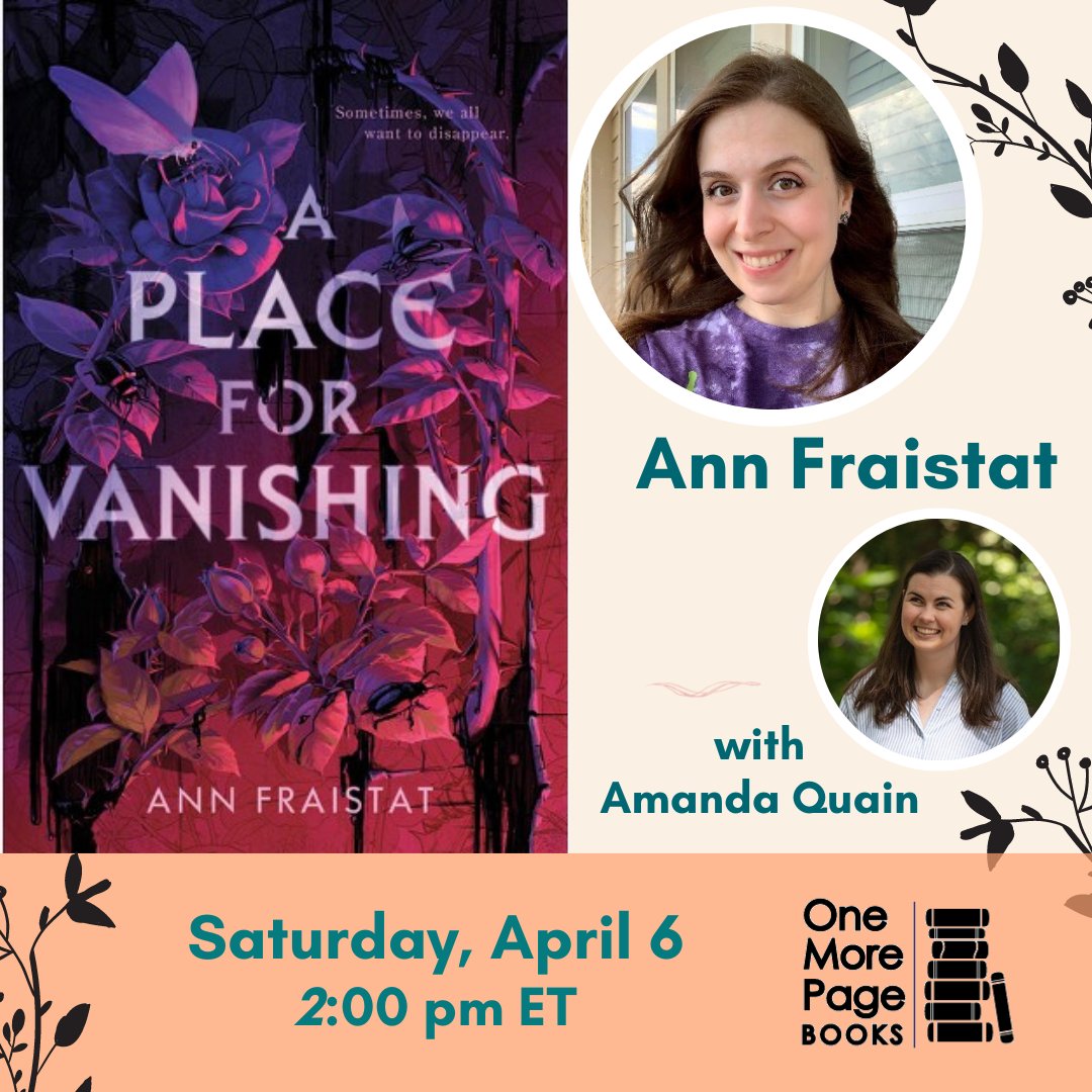 Announcing our new date for our event with @annfrai. Mark your calendars for Saturday April 6th at 2pm! We were so sorry that we had to cancel the original event due to weather, but we are so excited to be welcoming Ann in conversation with our very own @quainiac.