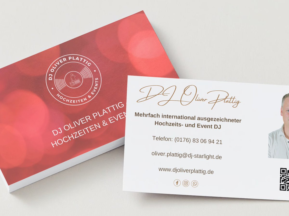DJ Oliver Plattig - Hochzeiten &amp; Events für die Hosentasche 

Neue Visitenkarten sind im Anflug, nachdem in den letzten Wochen so viele nachgefragt wurden - vielen Dank für das Vertrauen