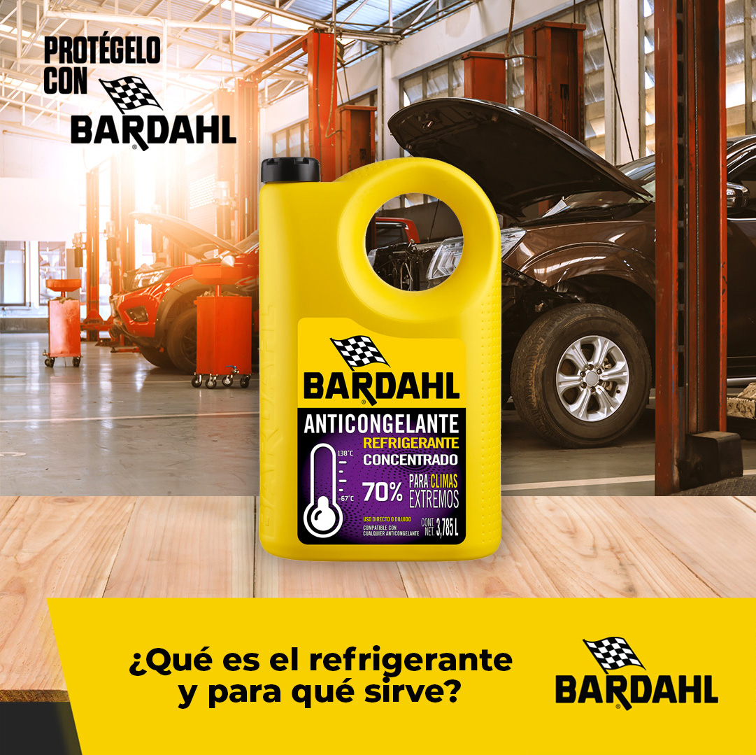 El refrigerante tiene como tarea principal proteger contra el sobrecalentamiento al igual que lubricar partes esenciales para un rendimiento óptimo del auto. Bardahl Anticongelante Concentrado, con un 70% mínimo de etilenglicol y tecnología híbrida avanzada (HOAT), es la elec ...