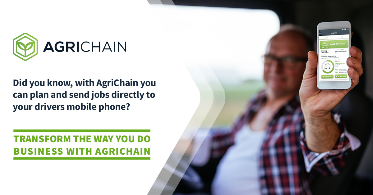 AgriChain's tweet image. Did you know...you can create or receive jobs from your customers and schedule them out in a matter of seconds, direct to your drivers mobile phone for execution?
Transform the way you do business...

#AgriChain #FreightScheduling #RealTimeData