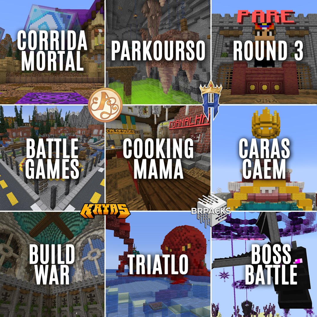 Os 9 minigames que se encontram dentro do evento🎲