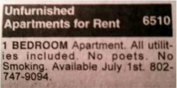 The rental market is even tougher than I thought