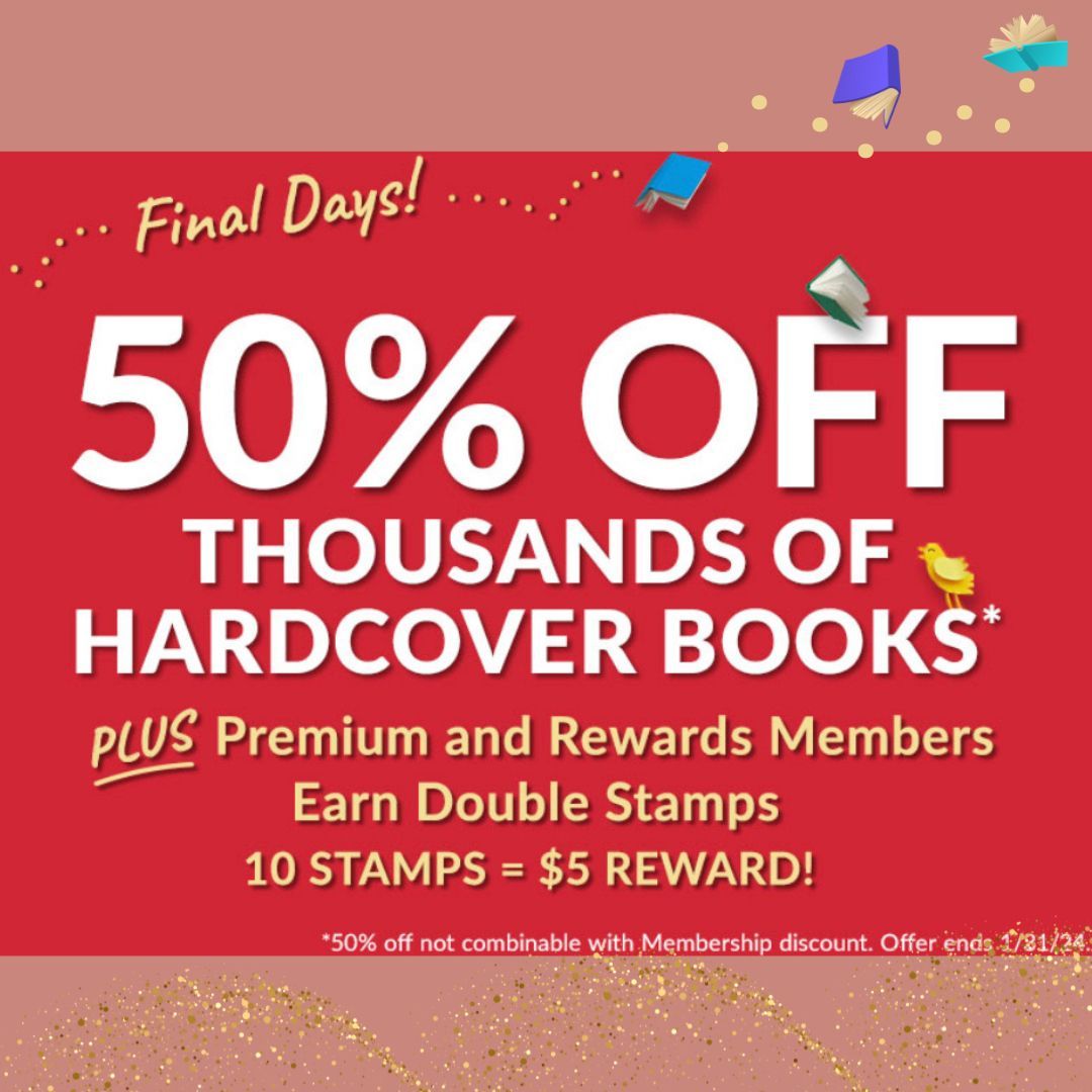 Beginning today, Premium & Reward Members will receive Double stamps on all purchases! (Promo ends 1/31) 📚 📚 #BNTemecula #treatyourshelf #BarnesandNoble #doublestamp