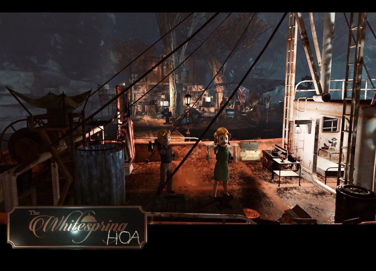 The Mire is a beautiful region, lighting is always on point. This Wastelander had a very aesthetic boat house. H.O.A APPROVED ✅