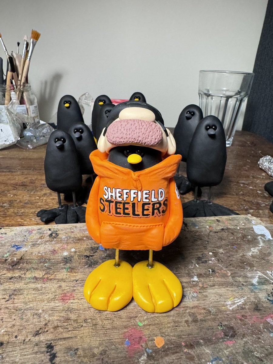 I just realised I forgot about this guy I made earlier on only one available should I make any more? 

#Sheffield #Steelers #icehockey #Bleedorange