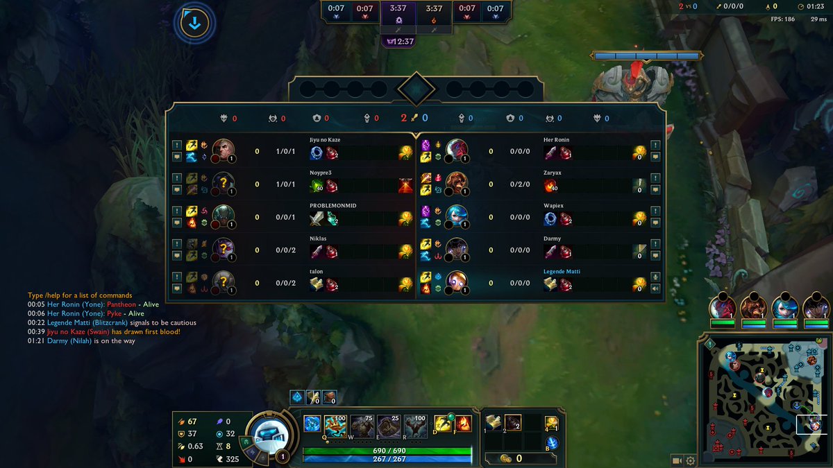 Wie stirbt mein Jungler 2 Mal bevor die Minions auf meiner Lane sind?