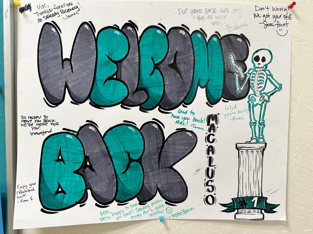 You know you work at an amazing place when you come back from back surgery and this is waiting for you. So blessed to be their leader. @WashoeSchools #Culture #Pillars #Pillar1