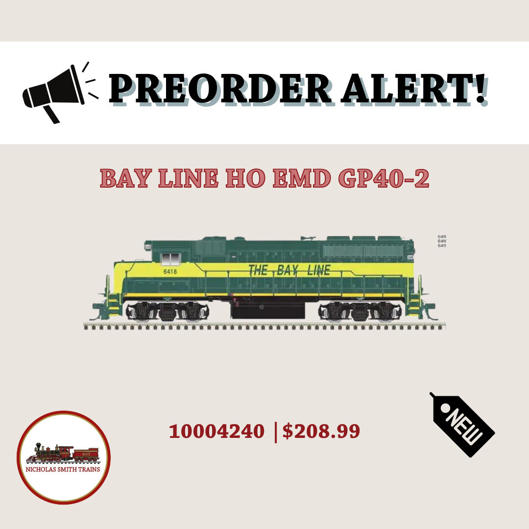 Preorder alert!

Take a look at this awesome new train and tons of other new preorders at Nicholas Smith Trains!
.
.
.
#NicholasSmith #NicholasSmithTrainsToys #Train #SmallBusiness #Hobbyshop #locomotive #pennsylvania #trainshop #TrainsAroundTheWorld