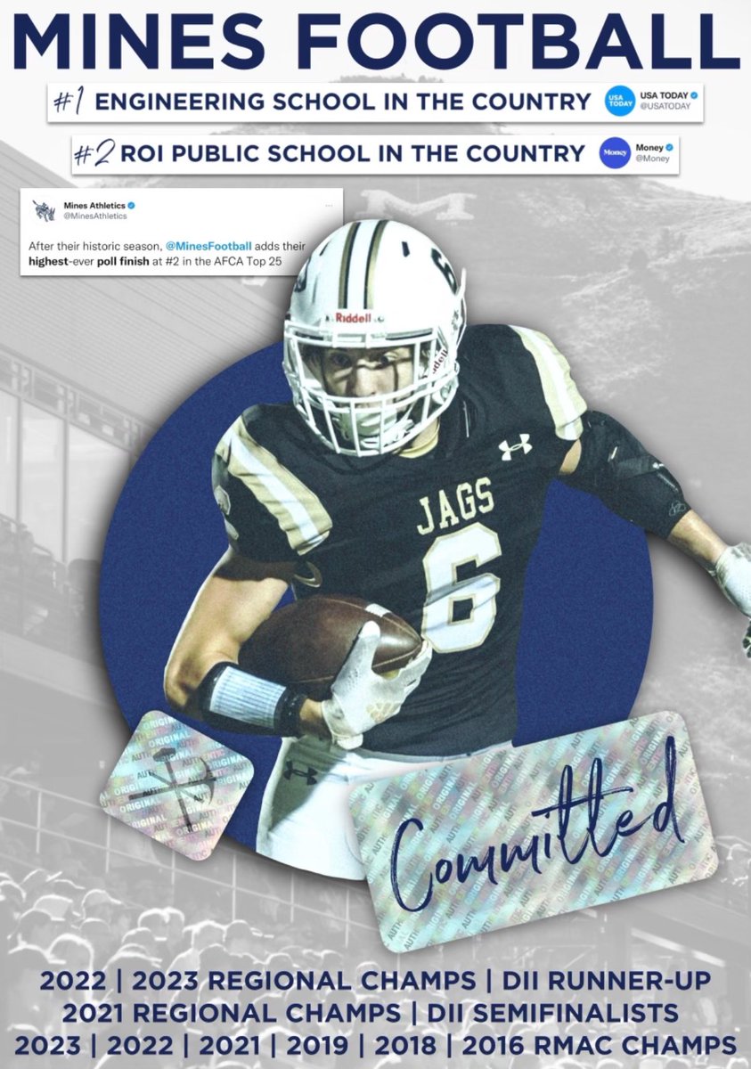 Committed!

#HelluvaEngineer ⚒

@MinesFootball @coach_sterbick @CoachDiedrick @CoachAMakransky @coachTthomas6