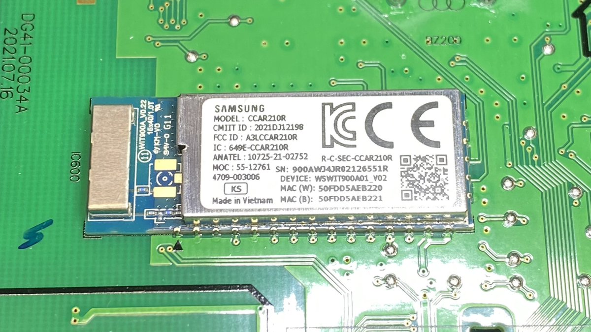 Hello my little friend…
Samsung’s white goods wifi/BLE module. Running TizenRT on a SDA8200CSM (similar to Realtek RTL8721DM)