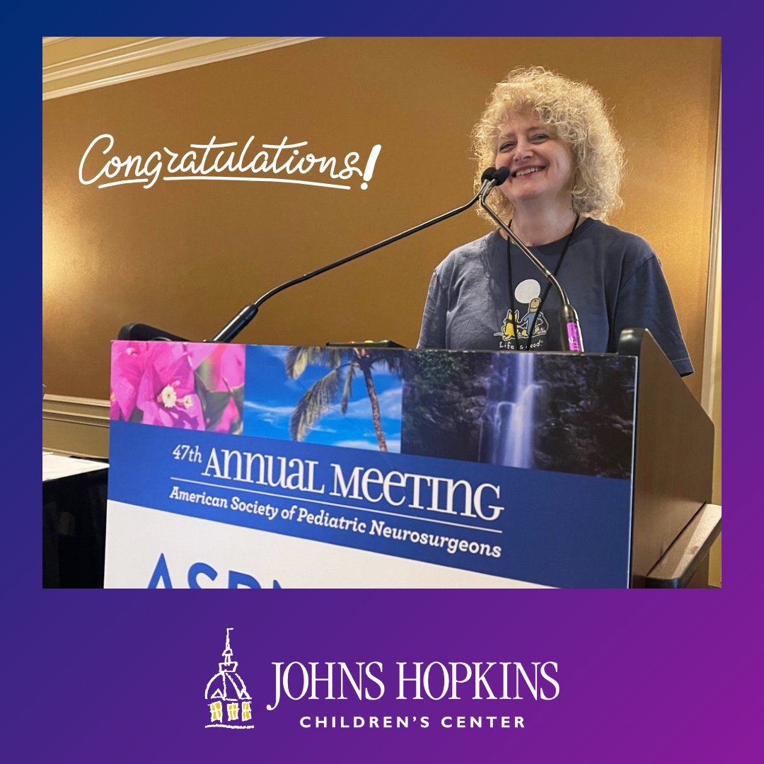 Today, at the 47th Annual Meeting of @TheASPN, Dr. Shenandoah (Dody) Robinson @HopkinsNsurg was voted to be President-Elect of the Society. She is the first woman in the history of the ASPN to hold this position! Please join us in congratulating Dr. Robinson 👏