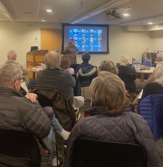 Knowledge is Power!

A packed house at the Rye Public Library today learned some new facts about aging, and engaged in a robust conversation about social connection, with Cathleen Toomey, VP of The RiverWoods Group, and host of the podcast Seniority Authority.