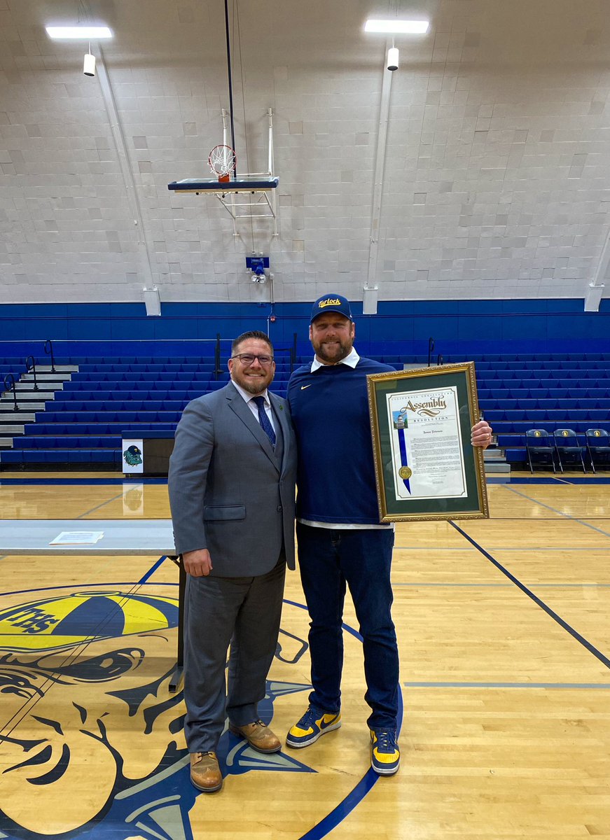 TurlockQBclub's tweet photo. Congratulations to our Head Coach James Peterson on receiving this year’s ‘Coach Of The Year Award’ for California’s District 22 which was presented by State Assemblyman Juan Alanis earlier today! Thank you to Juan Alanis for coming down to Turlock high today and presenting… https://t.co/5Cv60Qeq46