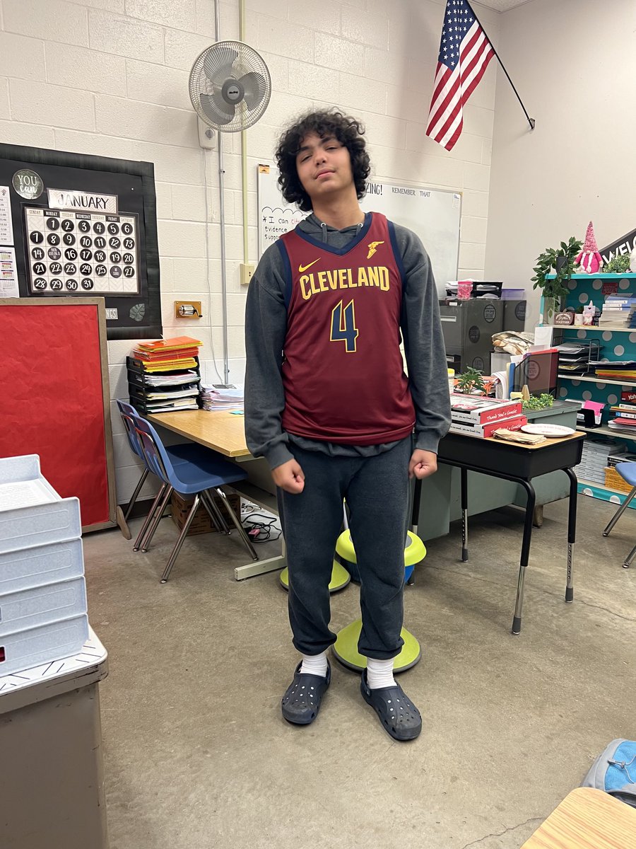 Angel won the big raffle prize of a Cavs jersey.  Thank you for making positive choices each day, showing respect to your teachers and peers, showing kindness to others and excelling in the classroom.  Great example of Shiloh pride!  #pcsdshiloh #shilohpride