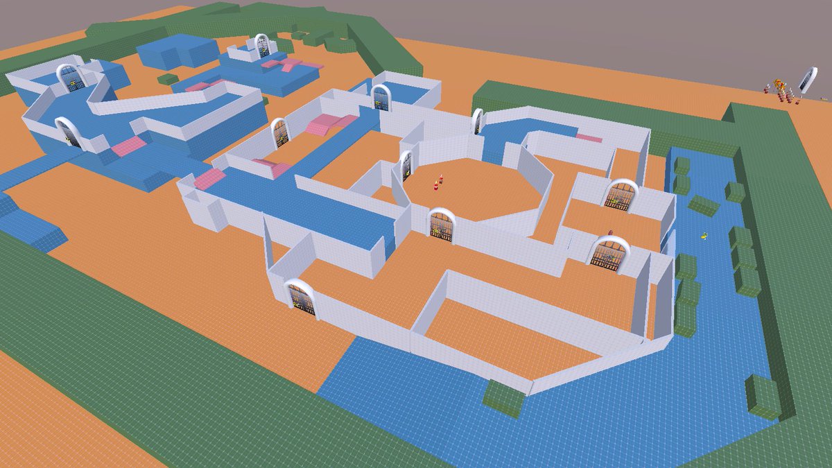 Already starting with the level blocking. Kinda complex to create a map with a "loop circuit" feeling, but really fun to design it though! #gamedevelopment #leveldesign