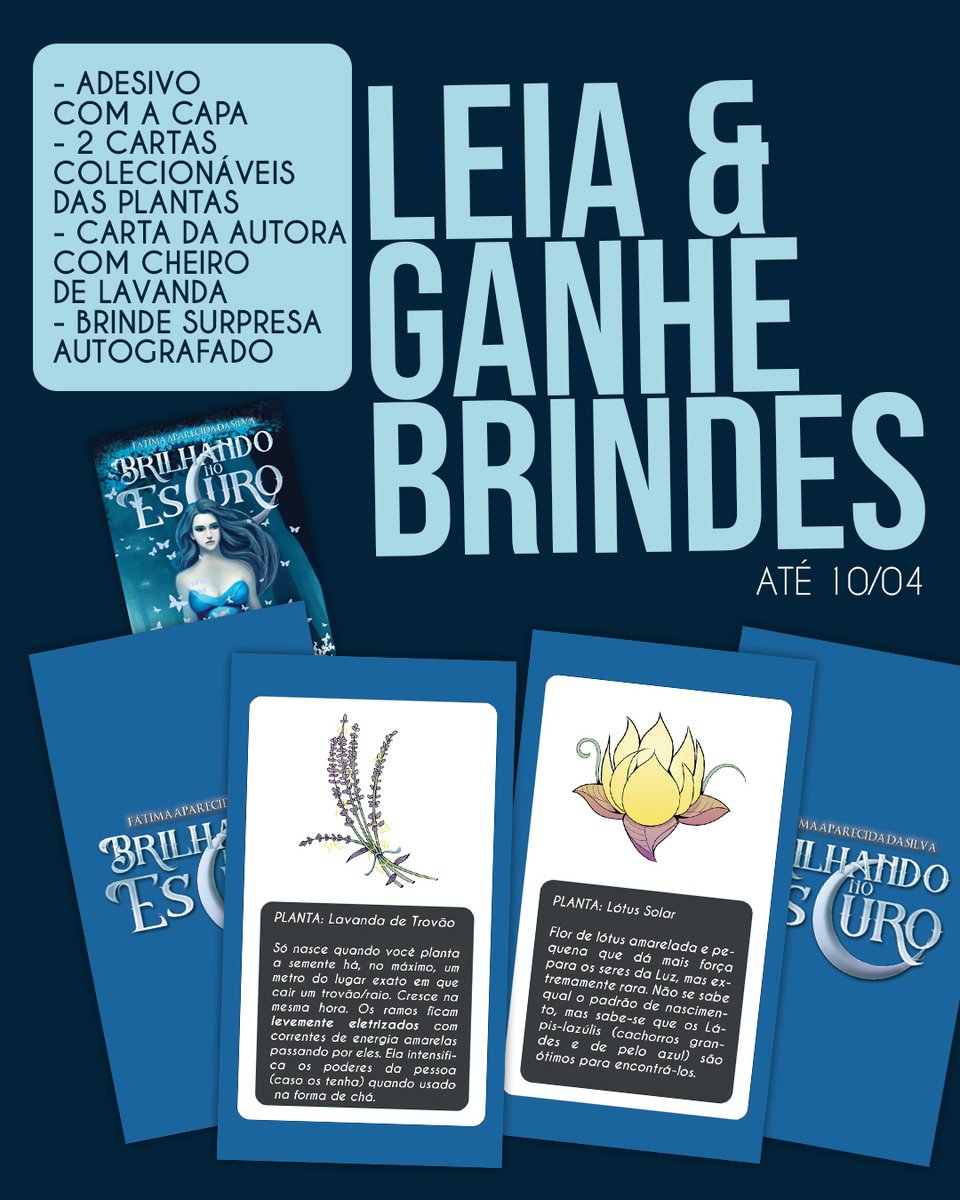 🚨ALERTA DE BRINDES

Leu, está lendo ou pretende ler "Brilhando no Escuro" e gostaria de ganhar brindes EXCLUSIVOS? Basta responder este formulário após finalizar sua leitura e esperar até que chegue em sua casa! Válido até 10/04 e para físico ou ebook

forms.gle/vyTkj54cRaS5Ho…