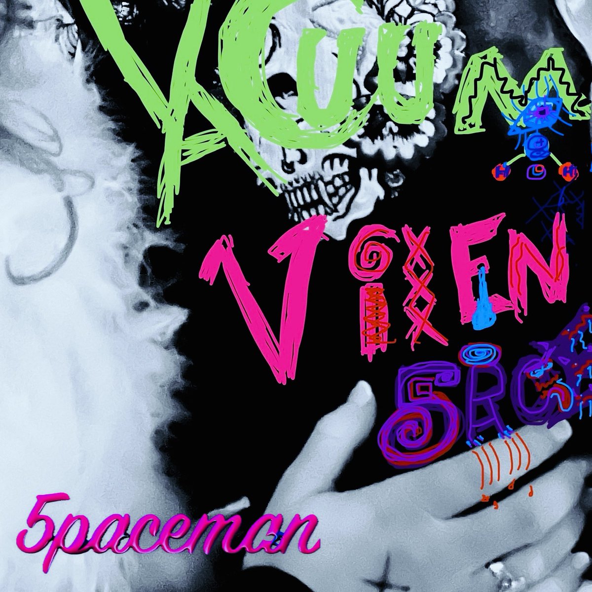 5paceman's tweet image. 5paceman - Vacuum Vixen EP arrives 2/2/2024 in plenty of time for Valenfuckingtine’s Day.
 x5 tracks of ATlien renaissance flavor from the furthest reaches of 5pace, Outer. 
🖕 @ doubters. 
To my  3,000 loyal listeners ➡️ all the mfin ⚡️ ⚡️ ⚡️
🫡 🚀 🛸