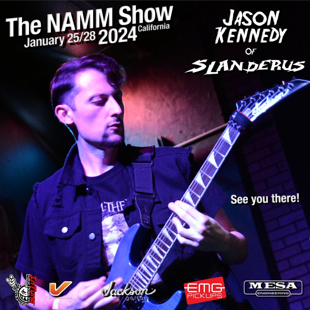 See you at @NAMMShow this weekend!

#slanderus #slanderized #jasonkennedy #thenammshow #namm #thenammshow2024 #anaheim #anaheimconventioncenter #intunegp #intunegpartist #gruvgear #jacksonguitars #itsinmyblood #emgpickups #emgartist #mesaboogie #jp2c