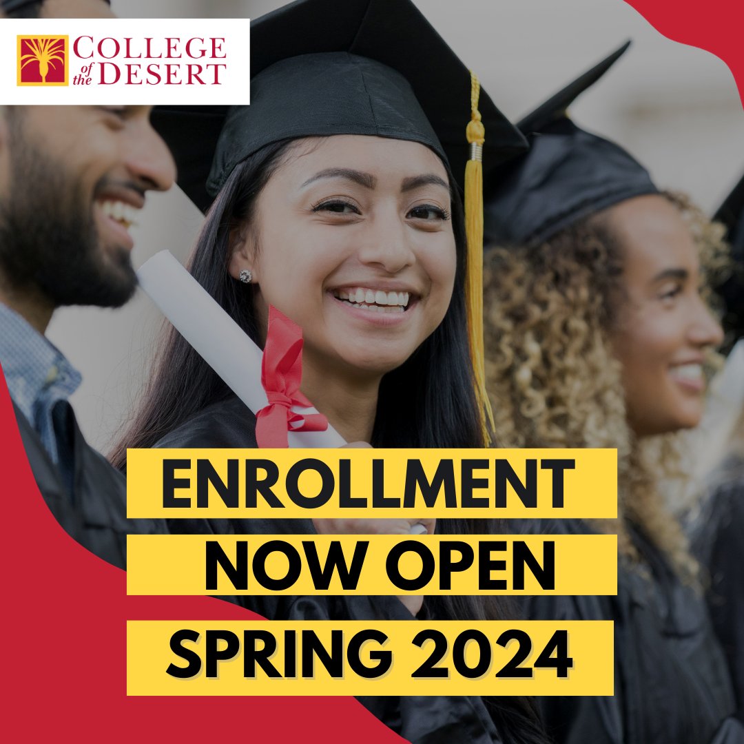 🎓 Elevate your future at College of the Desert! 

COD is here to help you level up ⬆️💪

🔗Enroll for Spring 2024 classes now: loom.ly/-G5k0yg

#YourCommunityYourCollege #Spring2024 #ElevateYourFuture #LevelUp